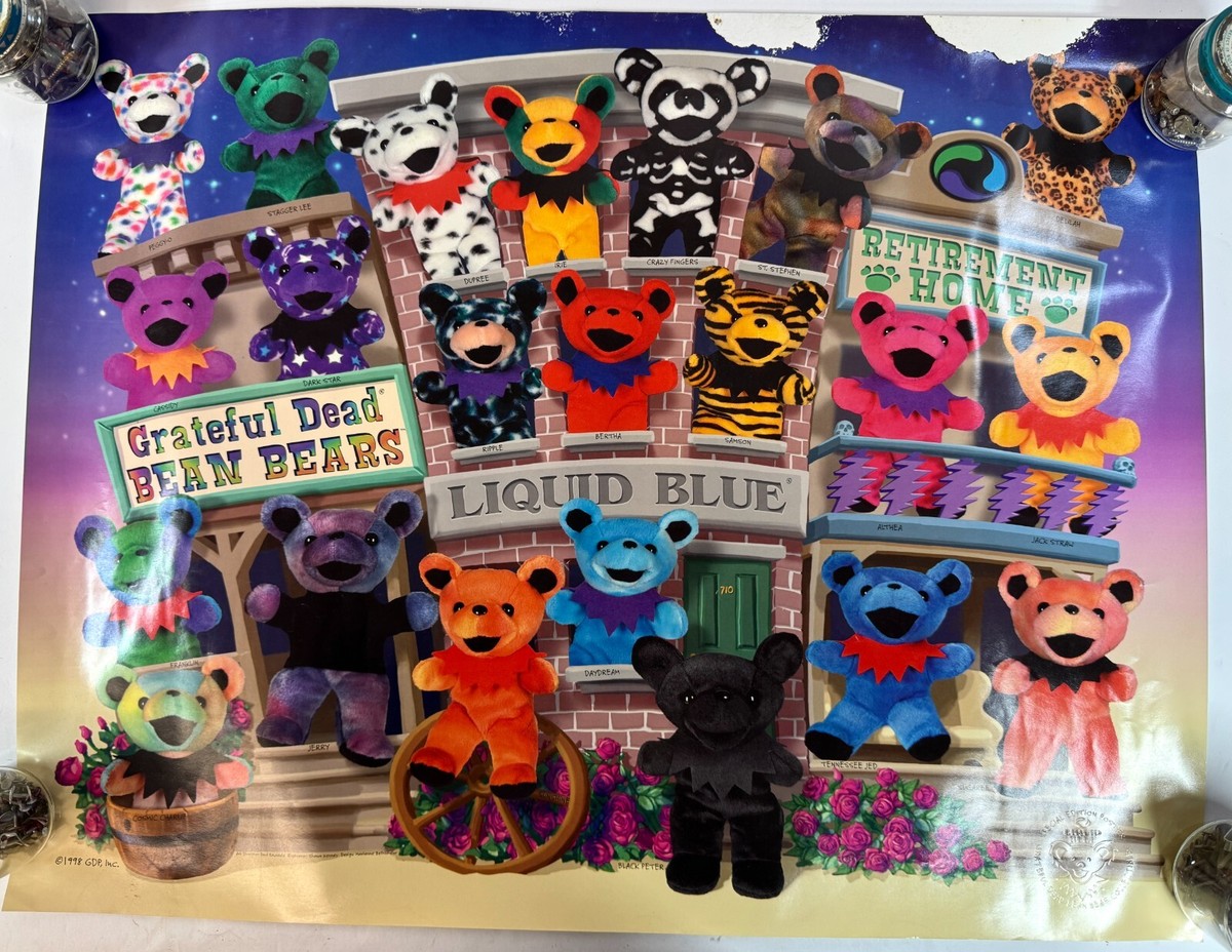 LIQUID BLUE Vintage 1998 Grateful Dead Bears Collection 23.5