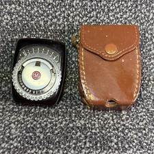 Vintage General Electric Exposure Meter Type PR1 in Brown Leather Case