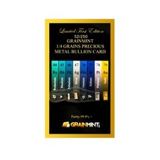 Menthe graine 1/4 grain Rhodium Iridium Osmium Ruthénium Palladium Gold Platinum
