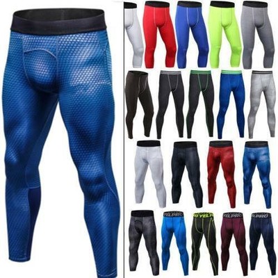 Details about &nbsp;Men Sports Quick Dry Compression Base Layer Leggings Trousers Pants Sportwear