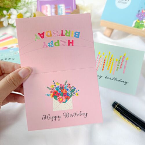 20PCS/SET BIRTHDAY CARD Small Bulk Mixed Party Birthday Card With Envelope AUS - Picture 12 of 12