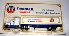 Biertruck werbetrucks 1:100, Erdinger Wei&szlig;bier LKW Rarit&auml;t, US Truck Kenworth