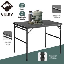 VILLEY Portable Camping Table 3 ft Grill Fold...