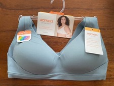 New Warner's Blue RA2231A No Side Effects Bra Small MSRP 46