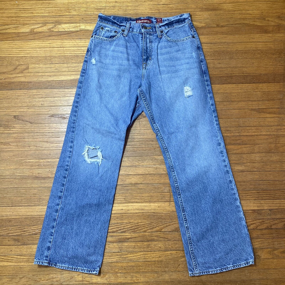 Vintage Aeropostale Jeans Size 28x28 Relaxed Mens Blue Denim