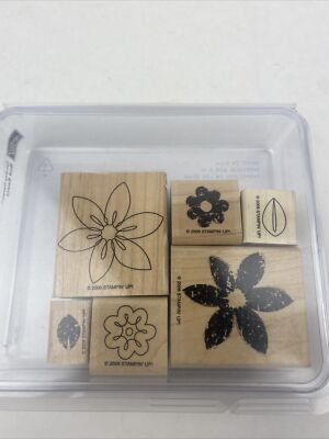 Stampin' Up Two Step Stampin' Bud Basics Stamps Complete Set of 6 2006 ...