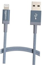 USB-A to Lightning Cable, Apple MFi Certified, Nylon 3 ft Dark Gray 1-Pack