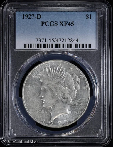 1927-D $1 Peace Silver Dollar PCGS XF 45