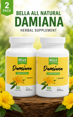 2 Pack Bella All Natural Damiana Herbal Supplement 60 Count