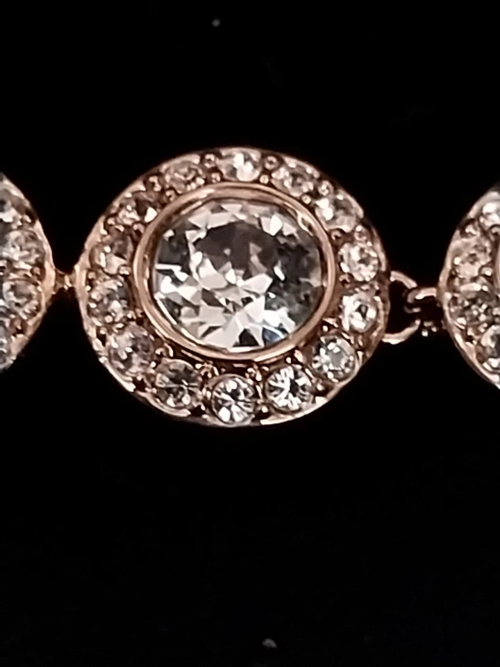 Auténtica pulsera de tenis para mujer SWAROVSKI, acabado rodio 7" Foto 4 de 4