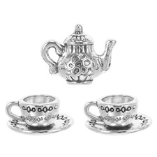 Childrens Tea Set Teapot Figurine Dollhouse Miniatures Accessories