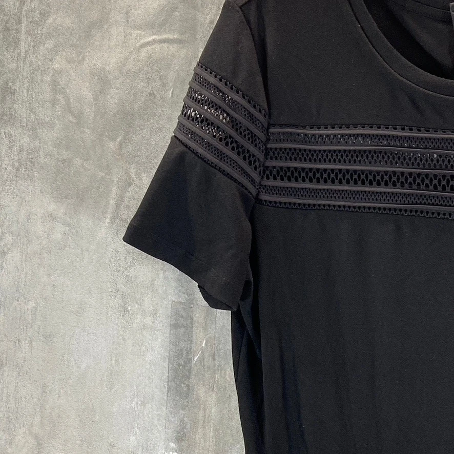 MICHAEL MICHAEL KORS Mini Abito Donna Nero Profondo Maglia Mista Manica Corta TG M