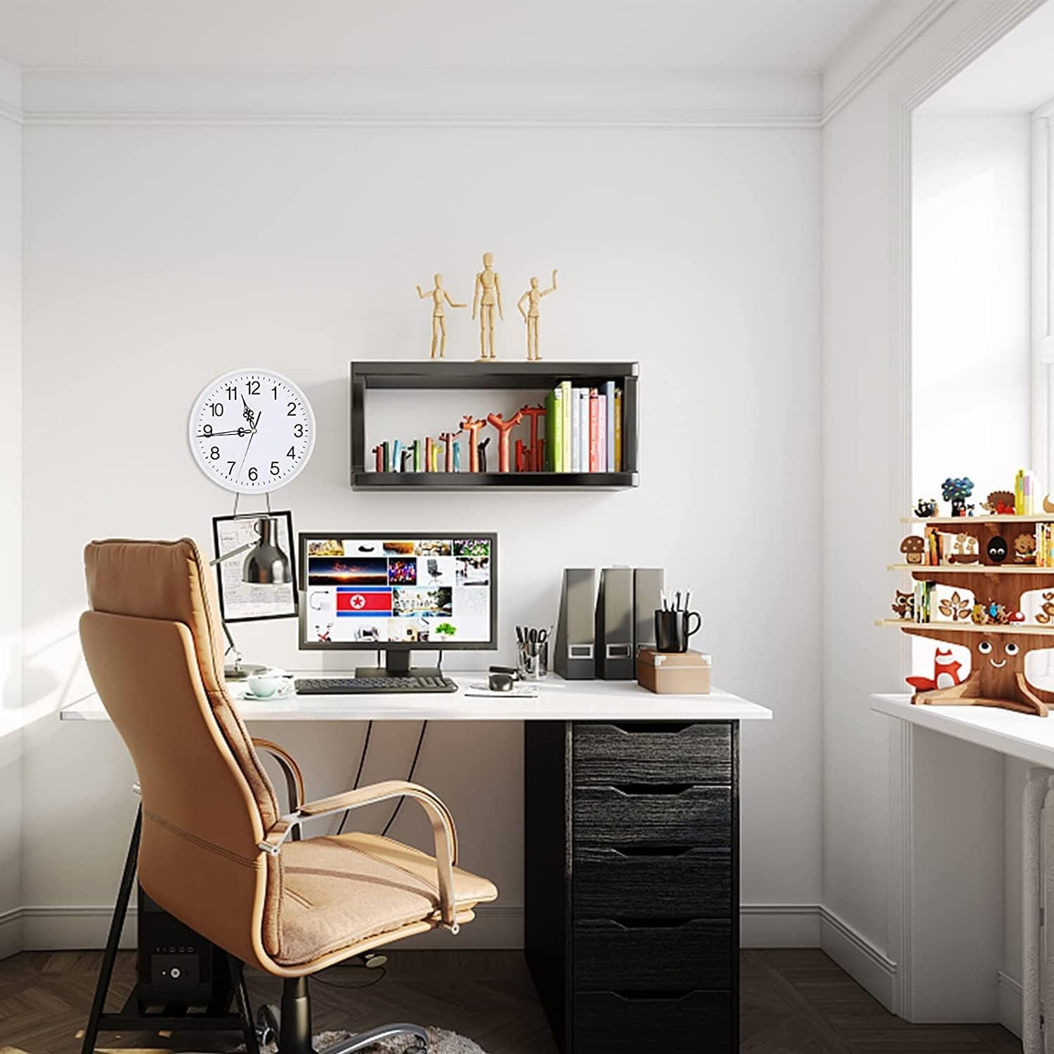 2Pcs Quartz Clock Mechanism Kit, Wall Clock Mechanisms Mattery Powered Replaceme