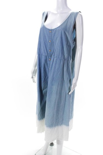 JUNAROSE Womens Faded Denim Midi Dress Size 18 12290459 - Picture 2 of 6