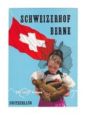 x5550 Hotel Schweizerhof BERNE Switzerland luggage label Kofferaufkleber