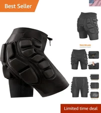 Unisex Protective Padded Shorts for Impact Resistance in Sports - Large Size