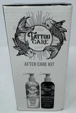 TATTOO AFTER CARE KIT ALOE VERA CREAM 2 SEALED BOTTLES IN BOX