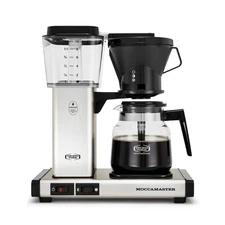 Technivorm Moccamaster KB741 10-Cup Glass Handmade Coffee Brewer | Silver