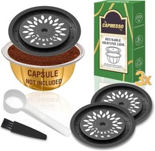 Reusable Coffee Capsule Lids for Nespresso Vertuo Pods, Silicone Caps 3PCS
