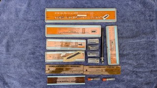 Vintage STANDARDGRAPH /ROTRING Lettering Stencil Templates/ pens Used x 7