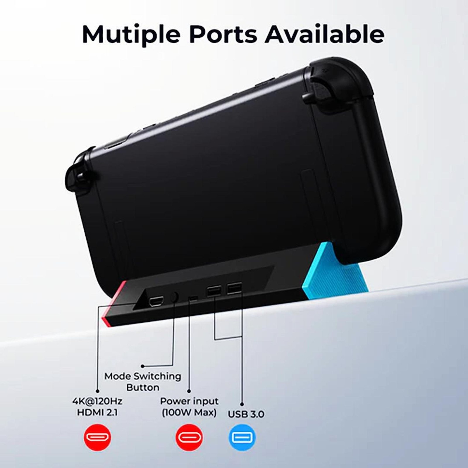 Per Nintendo Switch 2 4K Docking Station con funzione di proiezione e ricarica foto 5