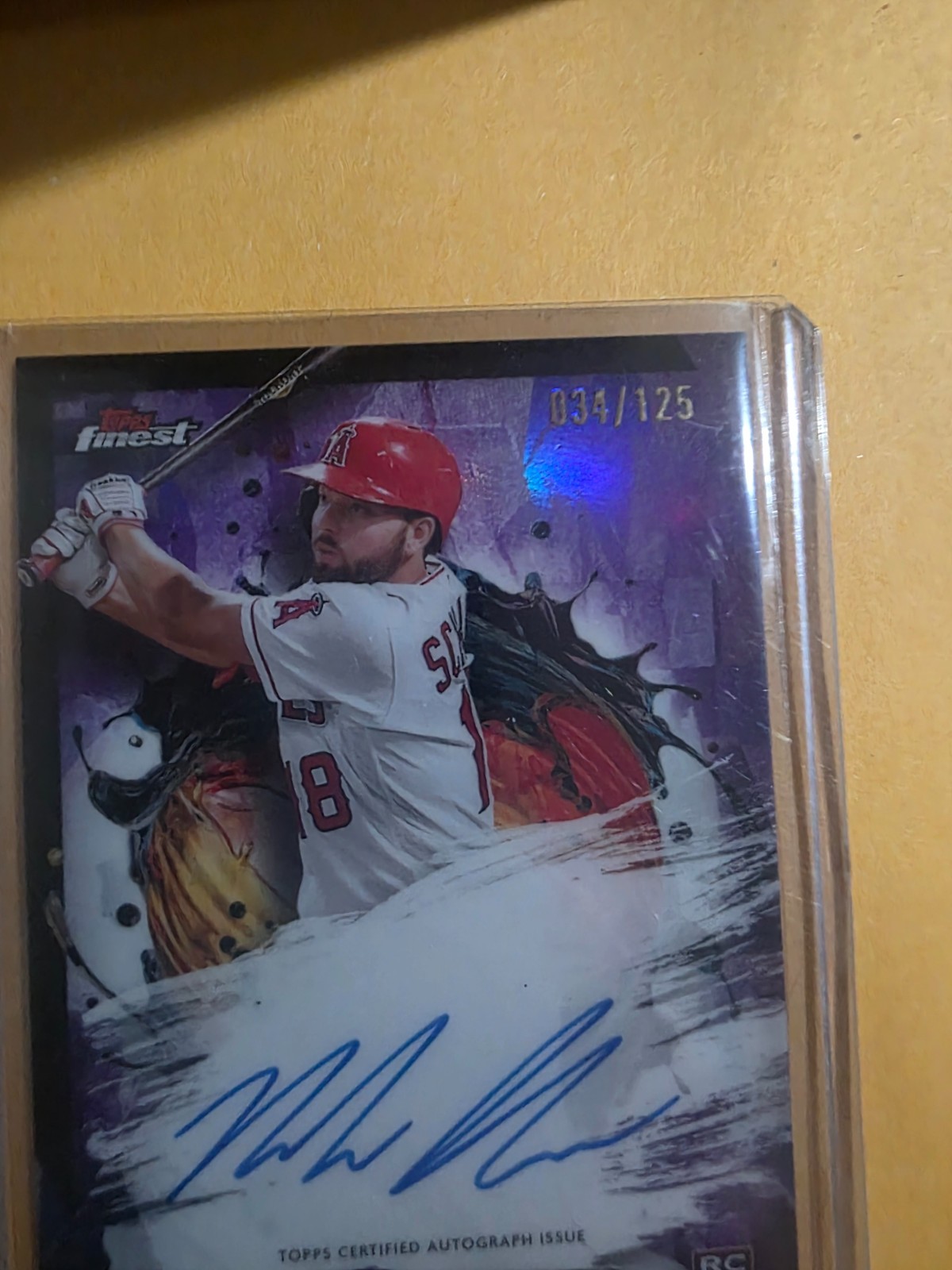 2024 Topps Finest Baseball Nolan Schanuel Purple Rookie Autograph Card #’d /125