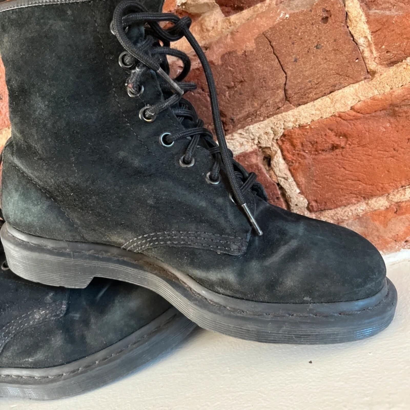 Vintage Dr Marten Suede Black Ankle Boots | UK Size 6 image 6