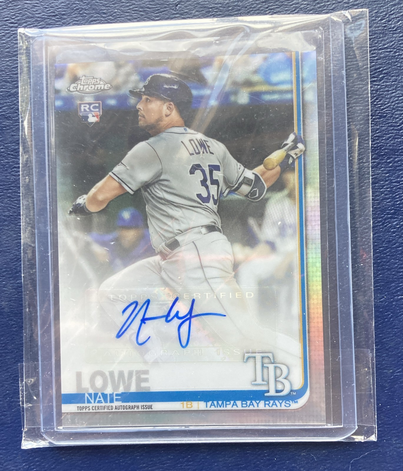 2019 Topps Chrome Update Series - Target Autographs Nate Lowe #CUA-NLO (AU, RC)