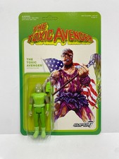 SUPER7 THE TOXIC AVENGER GREEN GLOW IN THE DARK TOXIE REACTION ACTION FIGURE NEW
