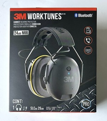NEW 3M WorkTunes Connect Wireless Cordless Hearing Protection Earmuffs Bluetooth