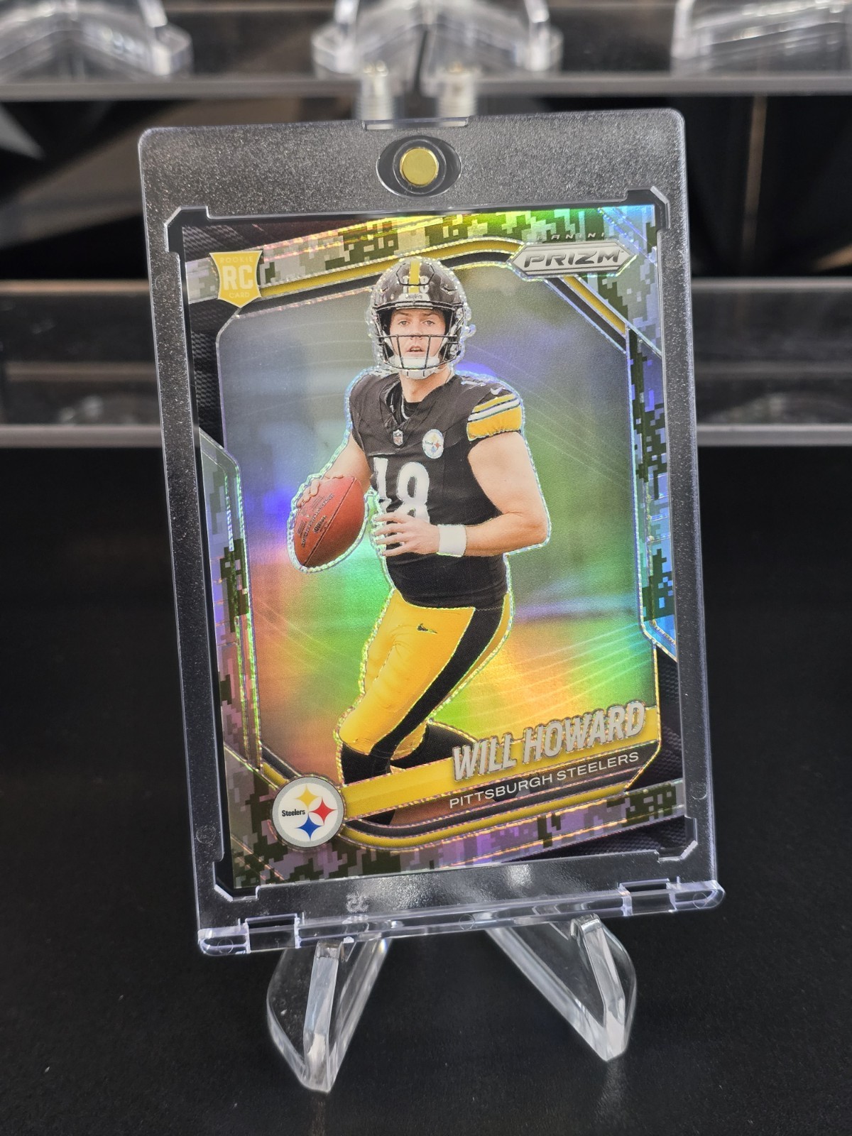 2025 Prizm Forest Camo /15 - Will Howard (RC) #367 Pittsburgh Steelers