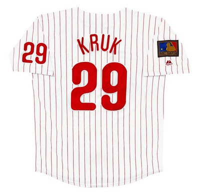 John Kruk 1994 Philadelphia Phillies MLB 125th White Jersey Men's (L-XL)