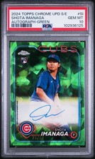 2024 Topps Chrome Sapphire Green 73/99 Shota Imanaga Rookie Auto PSA 10 TS7