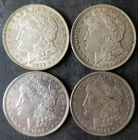 Lot of Four 1921 $1 Morgan Silver Dollars