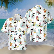 Disney Mickey And Friends Surfing 2026 Trip Hawaiian Shirt