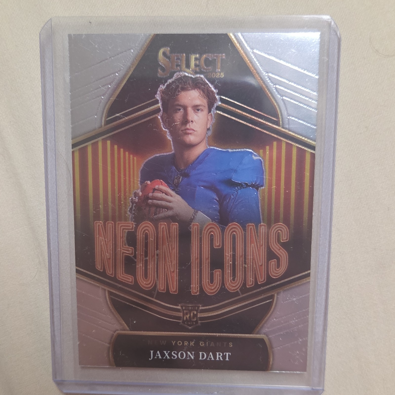 Panini 2025 Select Neon Icons Jaxson Dart Rookie Insert #18 New York Giants