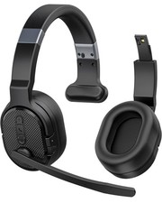 Bluetooth Headset with Noise Cancelling Microphone, Detachable Earpad, NEW