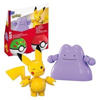 Mattel JCT43 - Mega - PokéMon - PokéBall 2Er-Pack, Pikachu Und Ditto, 42 Teilen