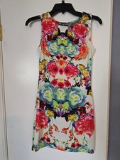 New With Tags Womens H M Floral Mini Bodycon Sleeveless Dress - Size S - White