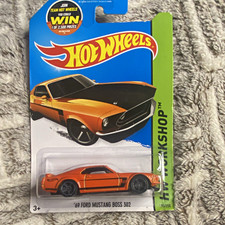 Hot Wheels HW Workshop '69 Ford Mustang Boss 302 1:64 Diecast Orange/Black 2015