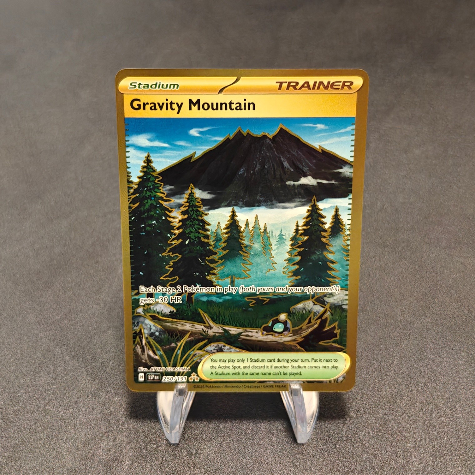 Gravity Mountain - Hyper Rare SV08: Surging Sparks 250/191 NM POKEMON TCG