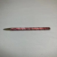 Vintage Silver/Red/Gold Shinny Ballpoint Pen Unknown Maker