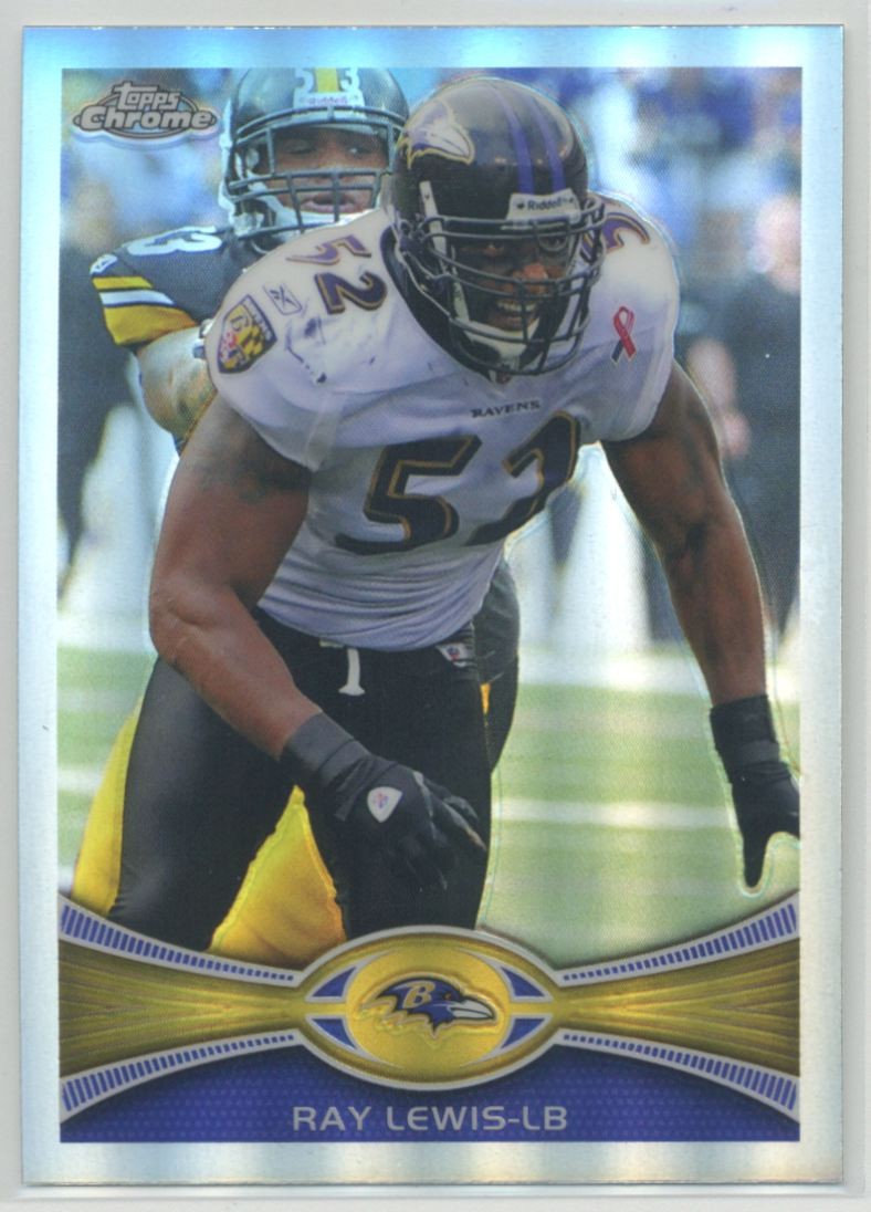 Ray Lewis 2012 Topps Chrome Refractor #121 Baltimore Ravens