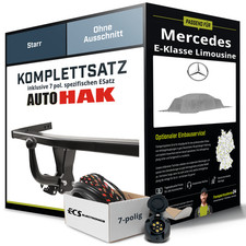 F&uuml;r MERCEDES E-Klasse Limousine W211 Anh&auml;ngerkupplung starr +eSatz 7pol 02- NEU