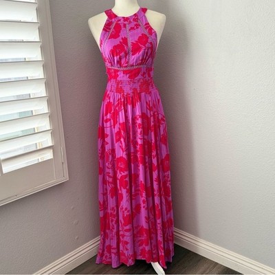 Anthropologie Abel The Label Charlotte Floral Maxi Dress Small Tropical Vacation