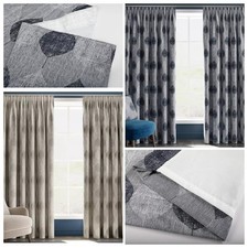 Luxus Gefütterter Jacquard Paar Vorhang Fertig Bleistiftfaltenvorhang