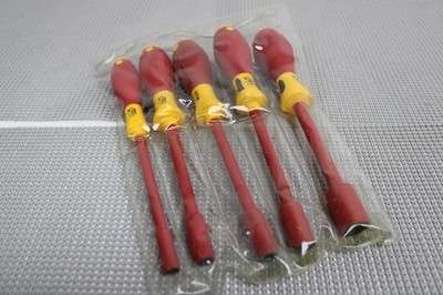 WIHA TOOLS 32291 INSULATED METRIC NUT DRIVERS 5 PIECE SET