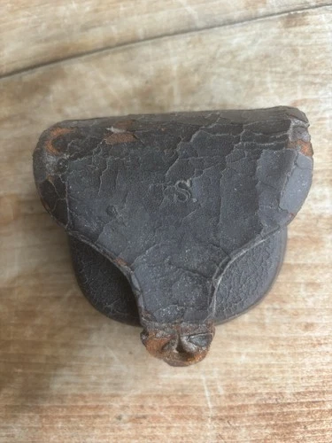 Civil War Stamped US Union Leather Pouch Percussion Cap Box, Maker JCP, No Reser