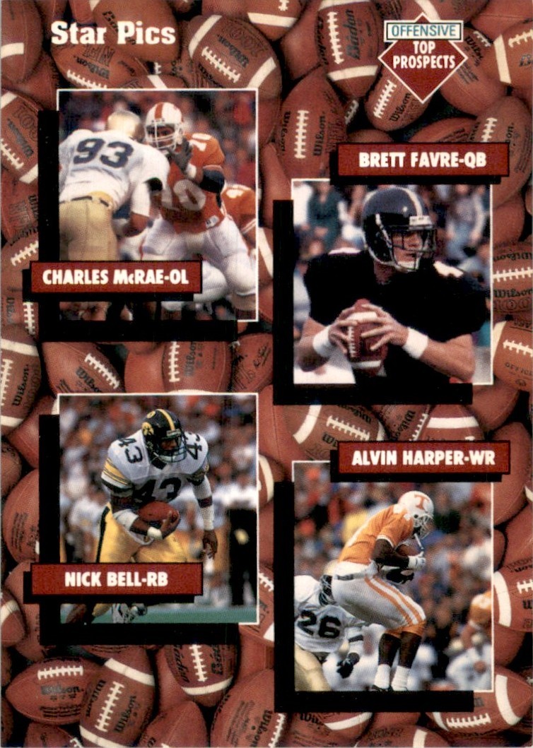 1991 Star Pics Charles McRae/Brett Favre/Nick Bell/Alvin Harper Tennessee