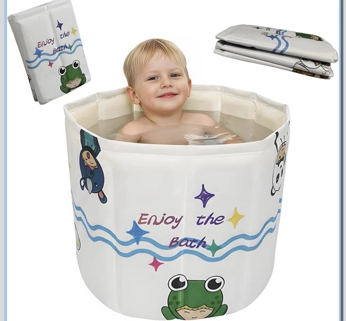 New Design Portable Bath Tub for Toddlers - Foldable Deep Soak Bathtub
Opens in a new window or tab